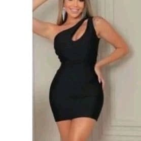 Vestido de lurex com decote Gota plus size